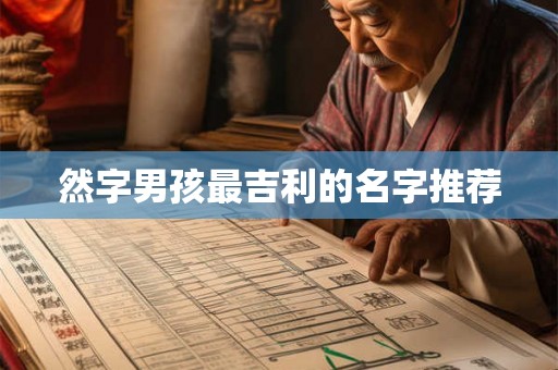 然字男孩最吉利的名字推荐