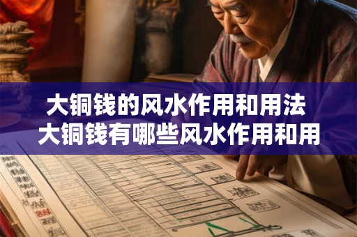 大铜钱的风水作用和用法 大铜钱有哪些风水作用和用法