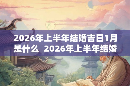 2026年上半年结婚吉日1月是什么 2026年上半年结婚黄道吉日 2026年上半年结婚吉日1月是什么 2026年上半年结婚黄道吉日