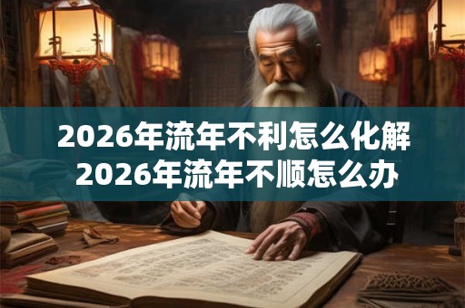 2026年流年不利怎么化解 2026年流年不顺怎么办