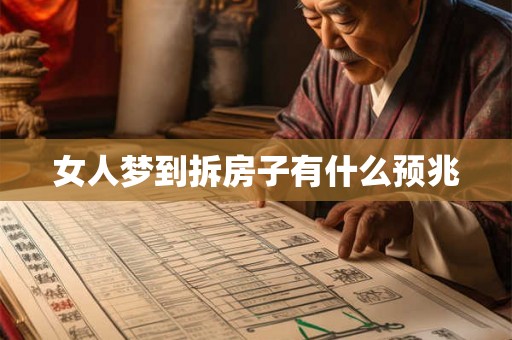 女人梦到拆房子有什么预兆
