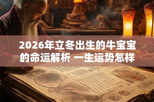 2026年立冬出生的牛宝宝的命运解析 一生运势怎样