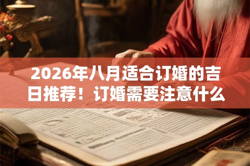 2026年八月适合订婚的吉日推荐！订婚需要注意什么