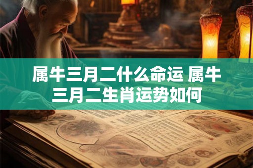 属牛三月二什么命运 属牛三月二生肖运势如何