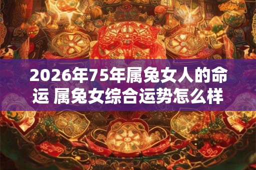 2026年75年属兔女人的命运 属兔女综合运势怎么样