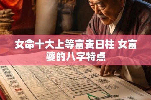 女命十大上等富贵日柱 女富婆的八字特点 女命十大上等富贵日柱 女富婆的八字特点