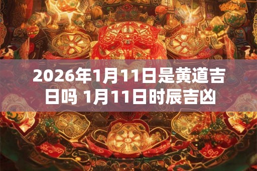 2026年1月11日是黄道吉日吗 1月11日时辰吉凶