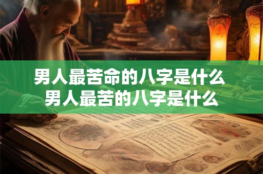 男人最苦命的八字是什么 男人最苦的八字是什么
