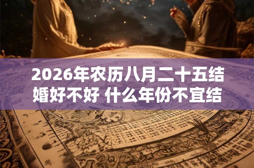 2026年农历八月二十五结婚好不好 什么年份不宜结婚
