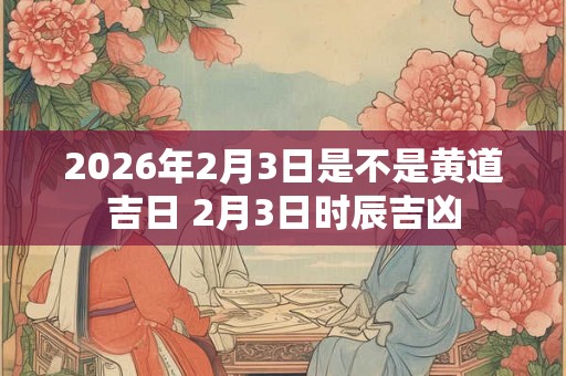 2026年2月3日是不是黄道吉日 2月3日时辰吉凶