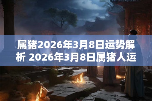 属猪2026年3月8日运势解析 2026年3月8日属猪人运势