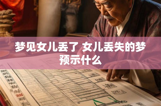 梦见女儿丢了 女儿丢失的梦预示什么