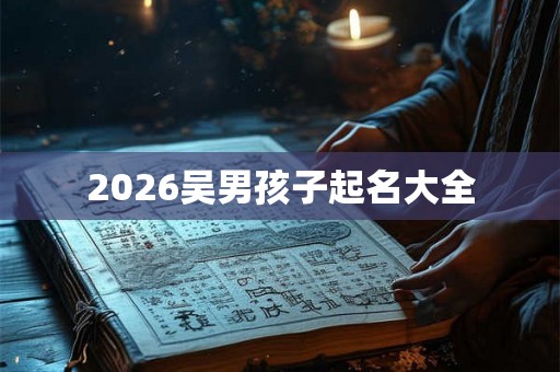 2026吴男孩子起名大全 2026吴男孩子起名大全