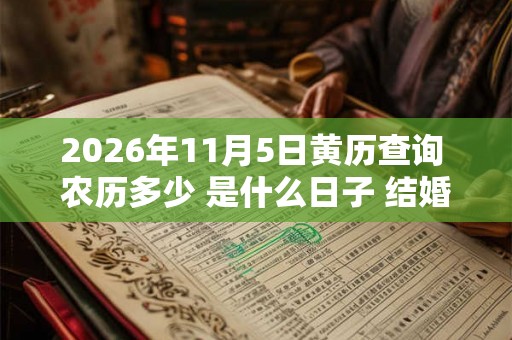 2026年11月5日黄历查询 农历多少 是什么日子 结婚吉时