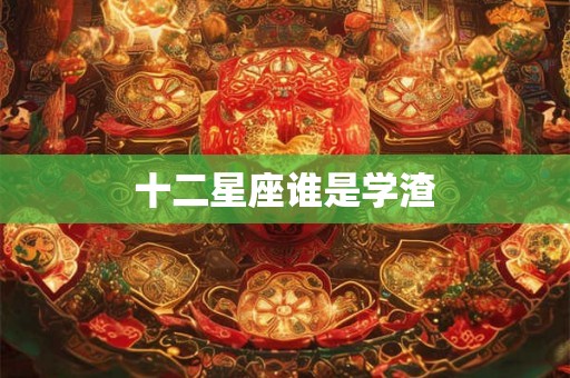 十二星座谁是学渣