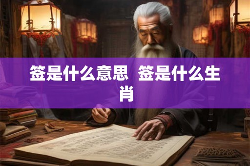签是什么意思  签是什么生肖