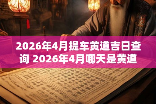 2026年4月提车黄道吉日查询 2026年4月哪天是黄道吉日提车 2026年4月提车黄道吉日查询 2026年4月哪天是黄道吉日提车