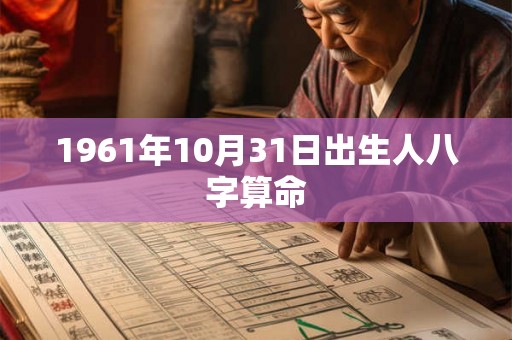 1961年10月31日出生人八字算命