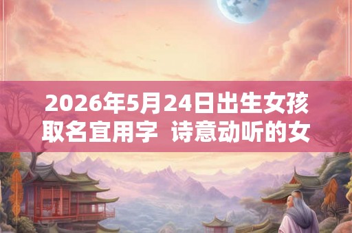 2026年5月24日出生女孩取名宜用字 诗意动听的女孩名字 2026年5月24日出生女孩取名宜用字 诗意动听的女孩名字