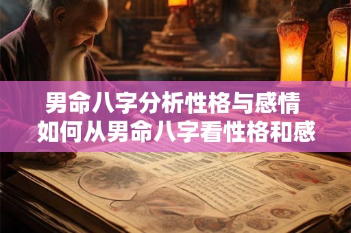 男命八字分析性格与感情 如何从男命八字看性格和感情