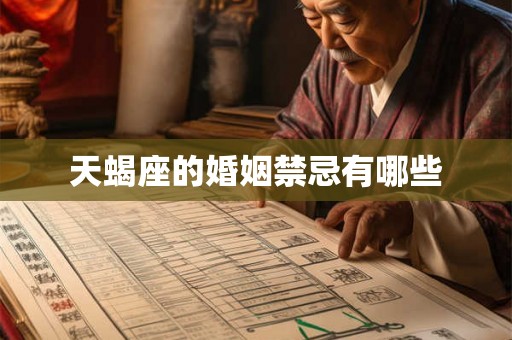 天蝎座的婚姻禁忌有哪些