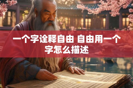 一个字诠释自由 自由用一个字怎么描述