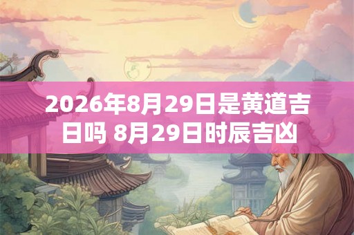 2026年8月29日是黄道吉日吗 8月29日时辰吉凶