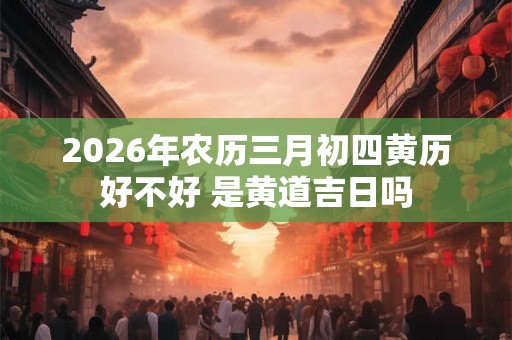 2026年农历三月初四黄历好不好 是黄道吉日吗 2026年农历三月初四黄历好不好 是黄道吉日吗