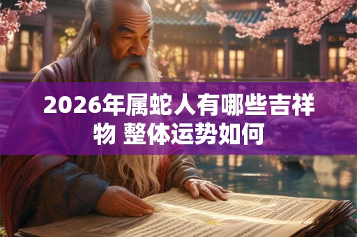 2026年属蛇人有哪些吉祥物 整体运势如何