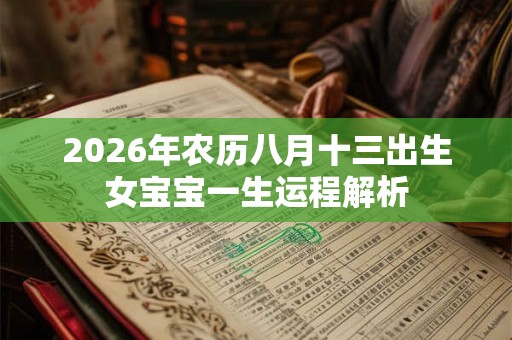 2026年农历八月十三出生女宝宝一生运程解析