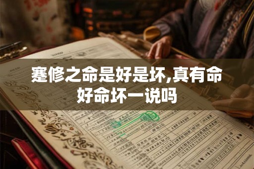 蹇修之命是好是坏,真有命好命坏一说吗