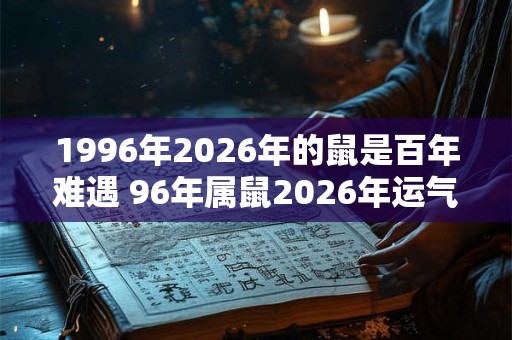 1996年2026年的鼠是百年难遇 96年属鼠2026年运气百年难遇吗