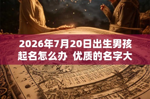 2026年7月20日出生男孩起名怎么办  优质的名字大全