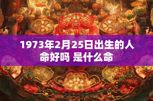 1973年2月25日出生的人命好吗 是什么命