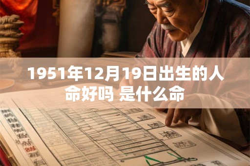 1951年12月19日出生的人命好吗 是什么命 1951年12月19日出生的人命好吗 是什么命