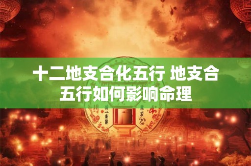 十二地支合化五行 地支合五行如何影响命理
