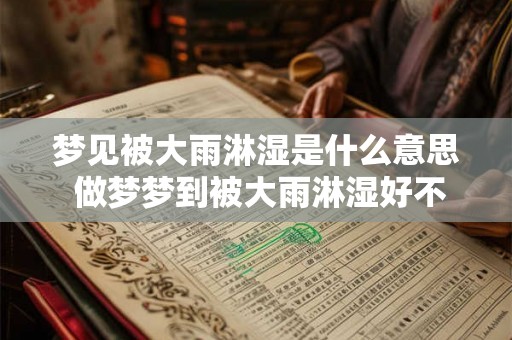 梦见被大雨淋湿是什么意思 做梦梦到被大雨淋湿好不好