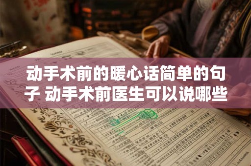 动手术前的暖心话简单的句子 动手术前医生可以说哪些暖心话 动手术前的暖心话简单的句子 动手术前医生可以说哪些暖心话