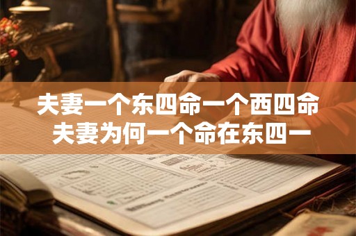 夫妻一个东四命一个西四命 夫妻为何一个命在东四一个命在西四 夫妻一个东四命一个西四命 夫妻为何一个命在东四一个命在西四