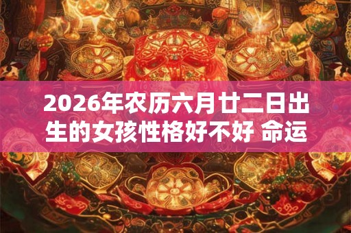 2026年农历六月廿二日出生的女孩性格好不好 命运好不好