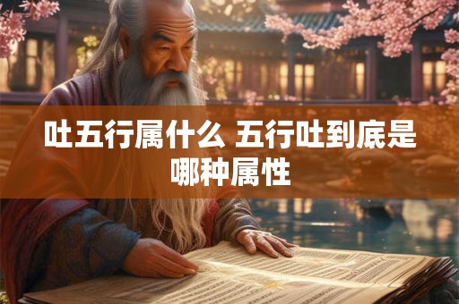 吐五行属什么 五行吐到底是哪种属性