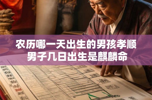 农历哪一天出生的男孩孝顺 男子几日出生是麒麟命 农历哪一天出生的男孩孝顺 男子几日出生是麒麟命