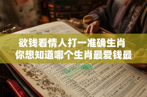 欲钱看情人打一准确生肖 你想知道哪个生肖最爱钱最容易惹出情人纠纷