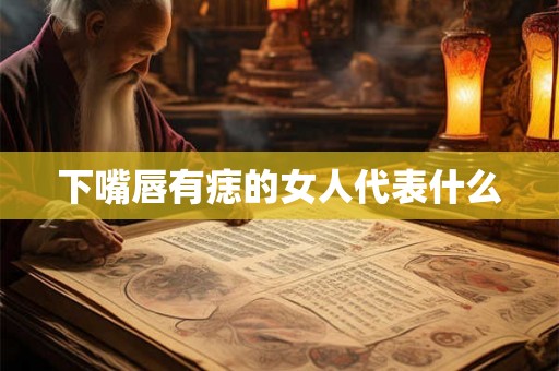 下嘴唇有痣的女人代表什么