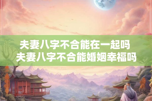 夫妻八字不合能在一起吗 夫妻八字不合能婚姻幸福吗 夫妻八字不合能在一起吗 夫妻八字不合能婚姻幸福吗