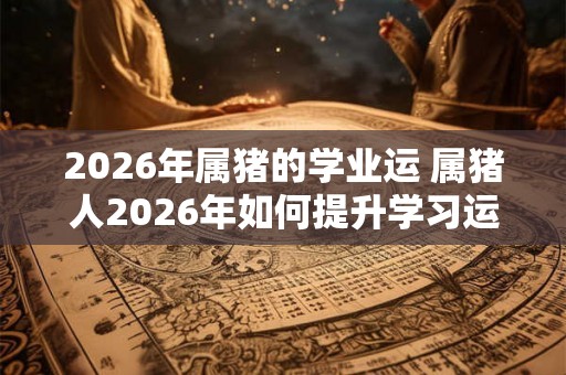 2026年属猪的学业运 属猪人2026年如何提升学习运