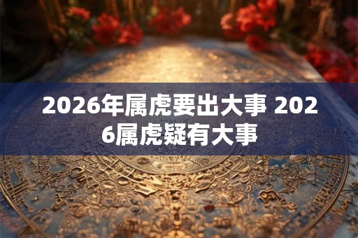 2026年属虎要出大事 2026属虎疑有大事