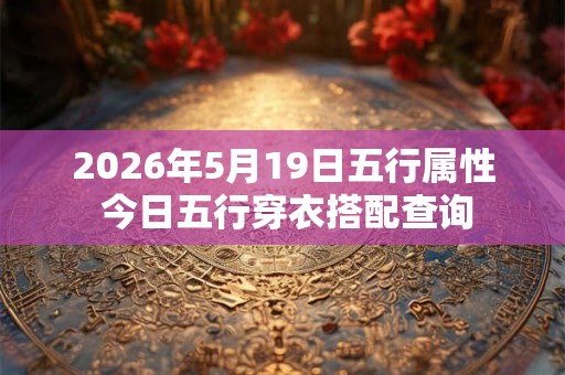 2026年5月19日五行属性 今日五行穿衣搭配查询