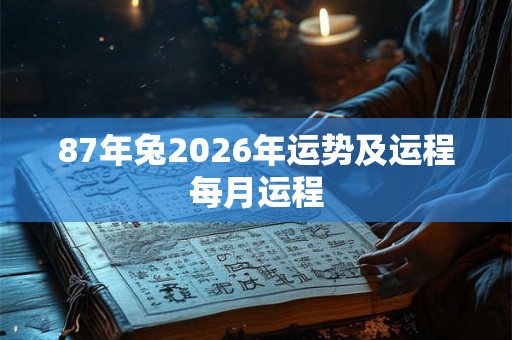 87年兔2026年运势及运程每月运程 87年兔2026年运势及运程每月运程