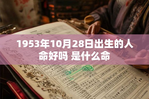 1953年10月28日出生的人命好吗 是什么命